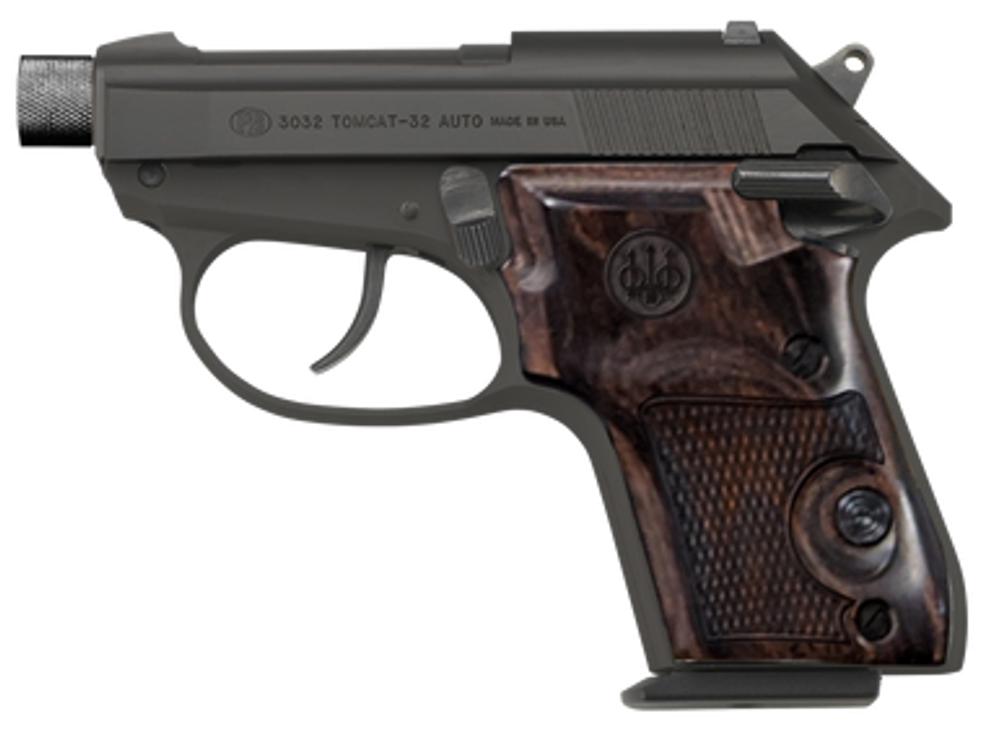 Beretta USA J320125 Tomcat Covert Micro-Compact Frame 32 ACP 7+1 2.90" Black Blued Threaded Steel Tip-Up Barrel Blued Serrated Steel Slide Black Anodized Aluminum Frame