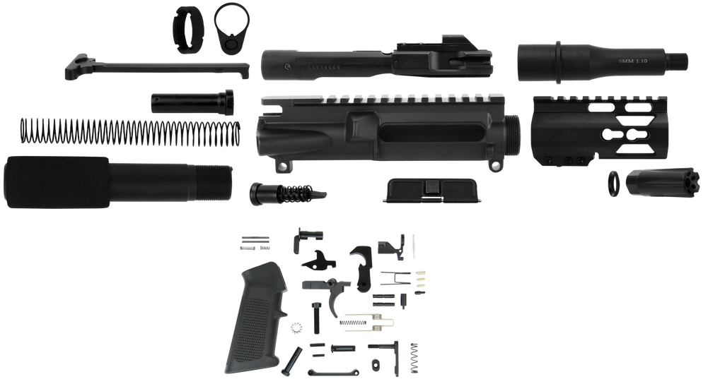 Tacfire Ar Build Kit, Tacfire Ss-pk9mm-lpk-4-k Keymod 9mm  Pst Build Kit
