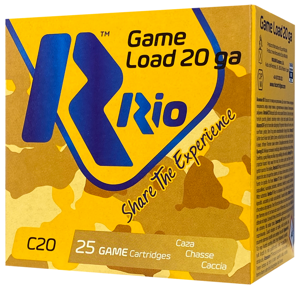 Rio Ammunition Game Load, Rio Rc206      Game Load   20 2.75 6sht 1oz  25/10