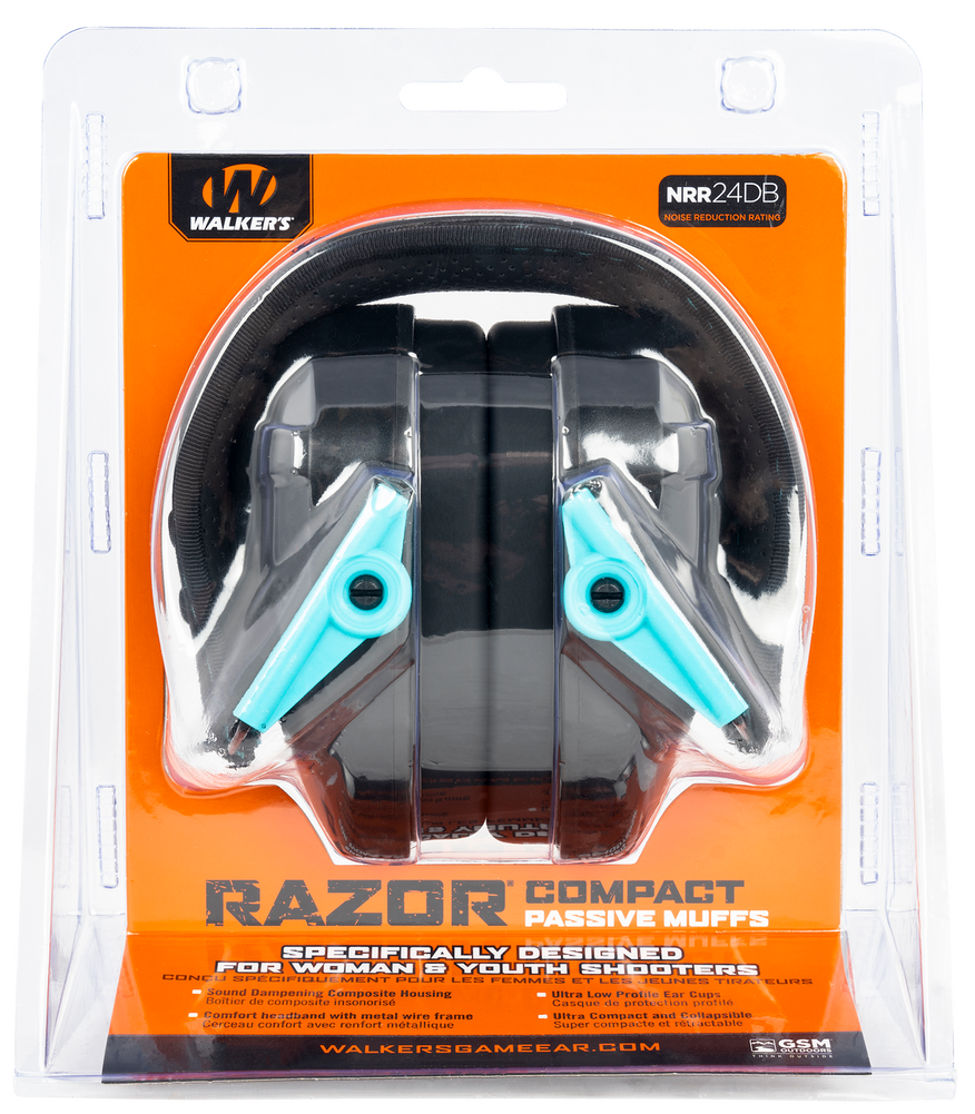 Walkers Game Ear Razor Compact, Wlkr Gwp-crpas-tl      Razr Cmpt Passive Muff Teal Walkers Game Ear Razor Compact, Wlkr Gwp-crpas-tl      Razr Cmpt Passive Muff Teal