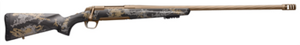 Browning 035539229 X-Bolt Mountain Pro Long Range 300 Win Mag 3+1 26" MB Fluted Burnt Bronze Cerakote Accent Graphic Black Carbon Fiber Stock Right Hand (Full Size)