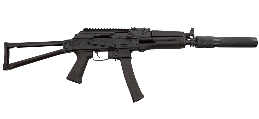 Kalashnikov USA KR9S KR-9  9mm Luger 30+1 16.25" Threaded Barrel, Faux Suppressor, Black Metal Finish, Black Side Folding Stock, Polymer Grip Right Hand