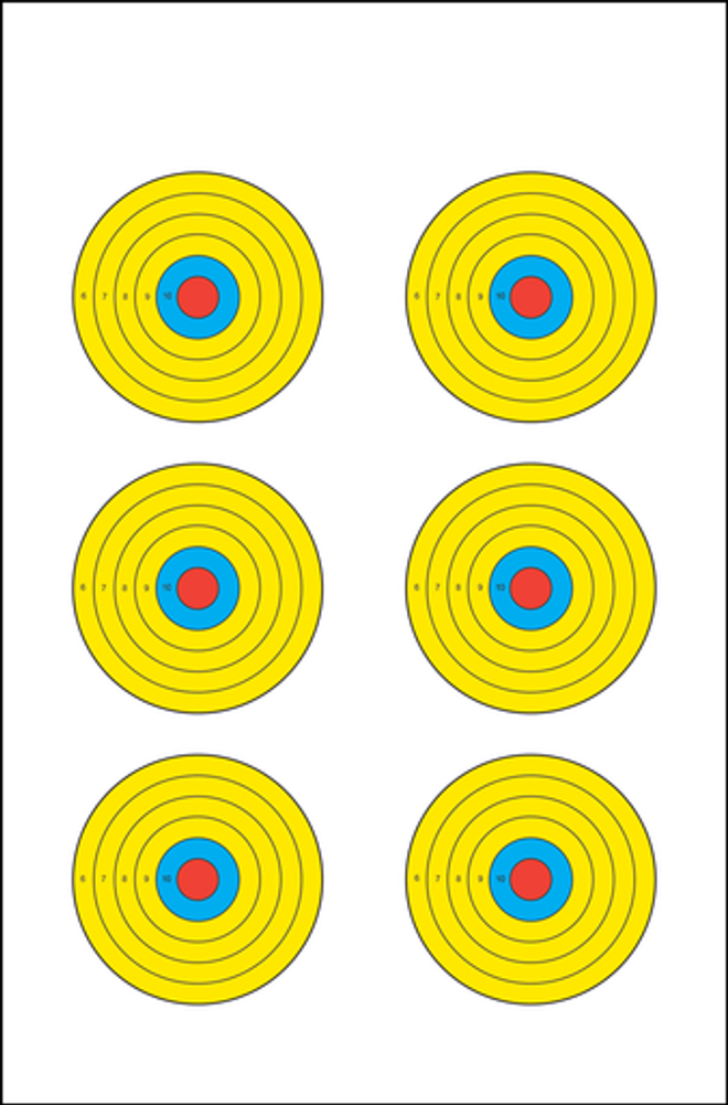 Action Target Inc High Visibility, Action Prbe6100       Visl 6bllsye Target    100bx