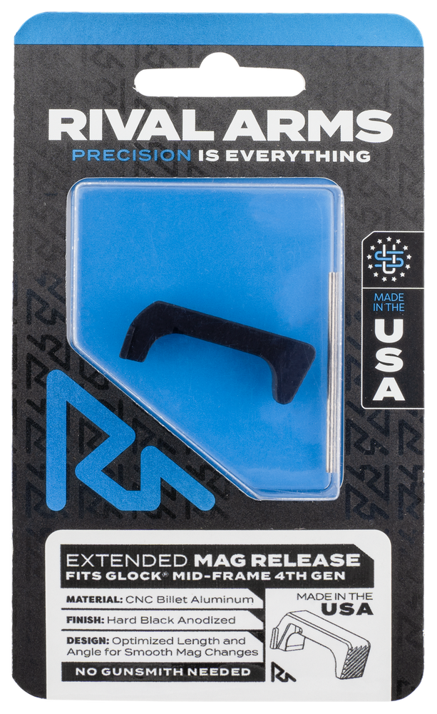 Rival Arms Magazine Release, Rival Ra72g002a    Mag Release Ext Glock Gen4 Blk
