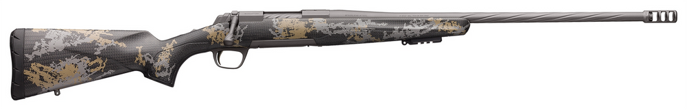 Browning 035540288 X-Bolt Mountain Pro 28 Nosler 3+1 26" MB Fluted Tungsten Gray Cerakote Accent Graphic Black Carbon Fiber Stock Right Hand (Full Size)