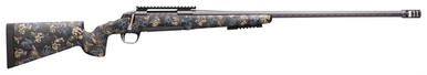 Browning 035545297 X-Bolt Pro Long Range 300 PRC 3+1 26" Fluted MB Carbon Gray Elite Cerakote Sonora Carbon Ambush Camo Fixed McMillan Game Scout Stock Right Hand (Full Size)