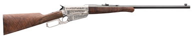 Winchester Guns 534285154 Model 1895 125th Anniversary 405 Win Caliber with 4+1 Capacity, 24" Gloss Blued Barrel, Silver Nitride Engraved Metal Finish & Oil Black Walnut Stock Right Hand (Full Size)