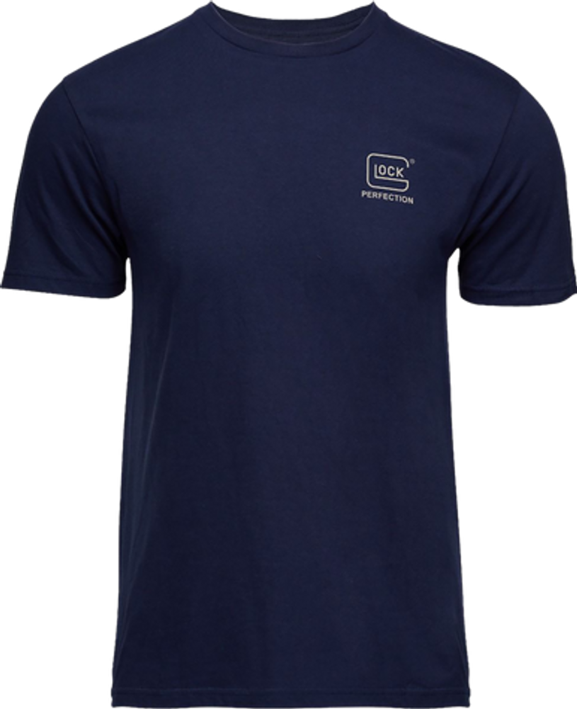 Glock AP96197 Glock Strong Tee  Navy Ringspun Cotton Short Sleeve 2XL