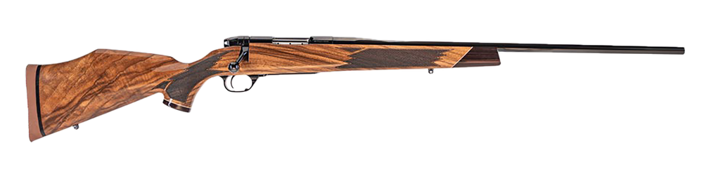 Weatherby MDX01N222RR4T Mark V Deluxe Varmintmaster 22-250 Rem 24" Threaded Barrel, Drilled & Tapped Steel Receiver, Monte Carlo High Gloss Walnut Wood Stock
