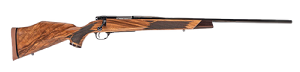 Weatherby MDX01N222RR4T Mark V Deluxe Varmintmaster 22-250 Rem 24" Threaded Barrel, Drilled & Tapped Steel Receiver, Monte Carlo High Gloss Walnut Wood Stock