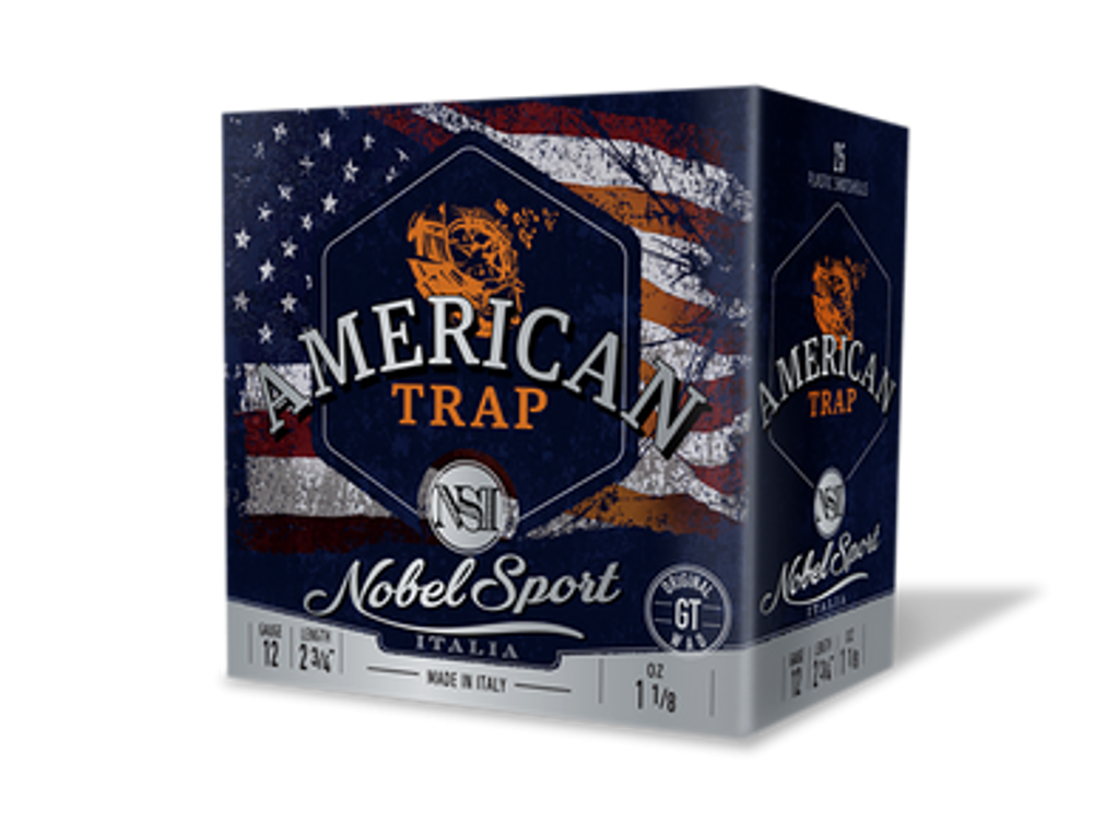 Nobel/Eurosports LLC ANS27755 American Trap  12Gauge 2.75" 8.5Shot 25 Per Box/10 Case