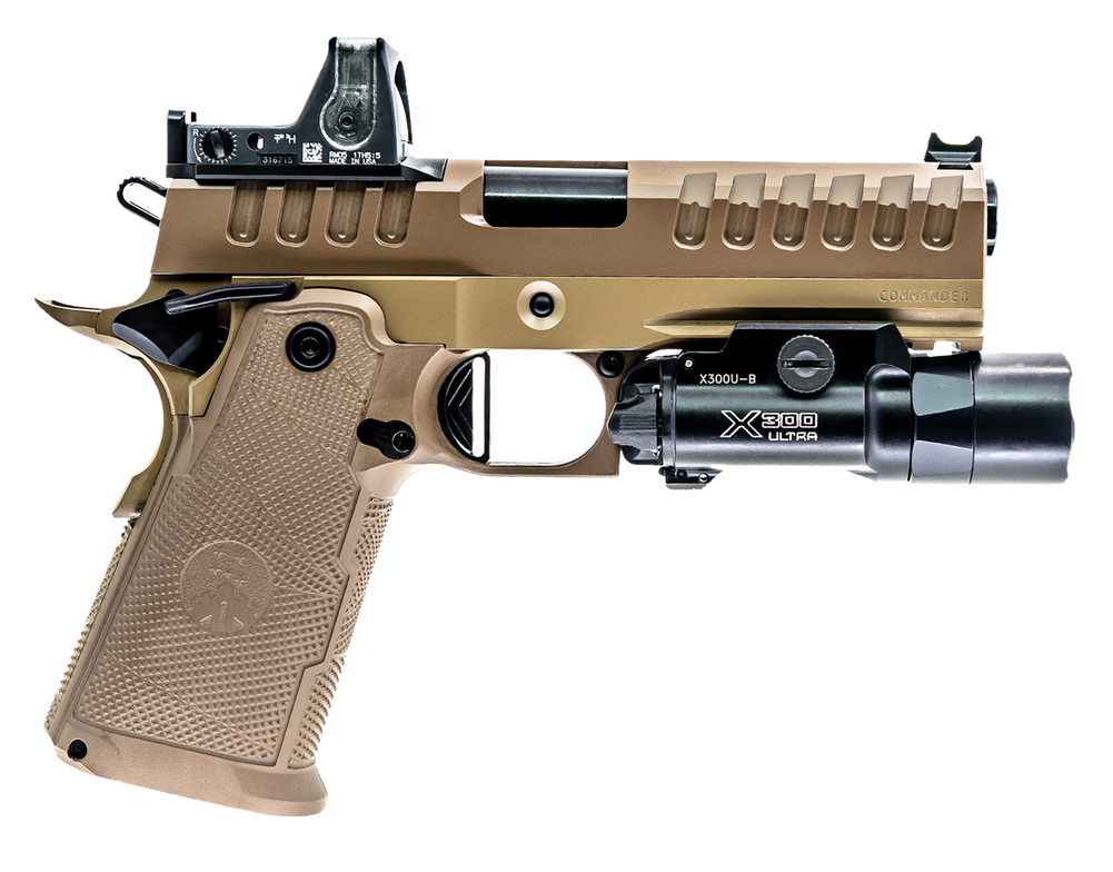 Watchtower Firearms APACHE9MMCMNDRFDE Apache  Commander Frame 9mm Luger 15+1 4.25" Threaded Barrel Steel Slide Flat Dark Earth PVD