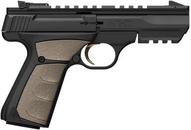 Browning 051601490 Buck Mark Black Label URX 22 LR 10+1 5.50" Matte Blued Contoured Barrel, Matte Black Serrated Slide, Matte Black Aluminum Frame w/Picatinny Rail, FDE UFX Overmolded Grip