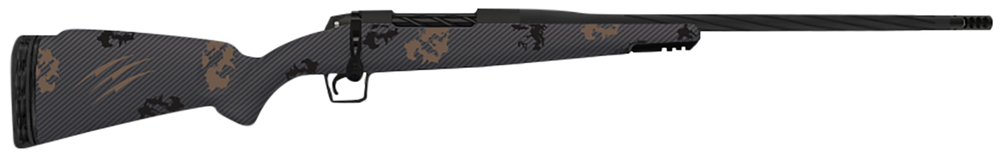 Fierce Firearms TWROG270WIN22BT Twisted Rogue 270 Win 22" Armour Lube Black Steel Threaded Barrel, Drilled & Tapped Steel Receiver, LR Negative Comb Trophy Camo Carbon Fiber Stock