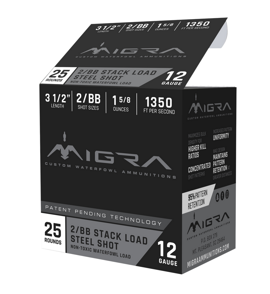 Migra Ammunitions M12LS2BB Combinational  12 Gauge 3.50" 1 5/8 oz 2, BB Shot 25 Per Box/10 Cs