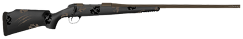 Fierce Firearms TWTROG7PRC22BT Twisted TI Rogue 7mm PRC 22" Black Cerakote Steel Threaded Barrel, Black Cerakote Drilled & Tapped Titanium Receiver, LR Negative Comb Trophy Camo Carbon Fiber Stock