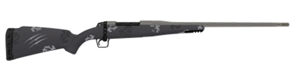 Fierce Firearms TWROG308WIN18GP Twisted Rogue 308 Win 18" Tungsten Cerakote Steel Threaded Barrel, Drilled & Tapped Steel Receiver, LR Negative Comb Phantom Camo Carbon Fiber Stock