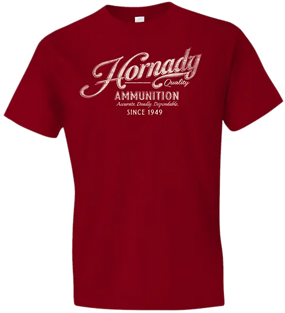Hornady Gear 31875 Vintage Script  Red Cotton Semi-Fitted 2XL Hornady Gear 31875 Vintage Script  Red Cotton Semi-Fitted 2XL