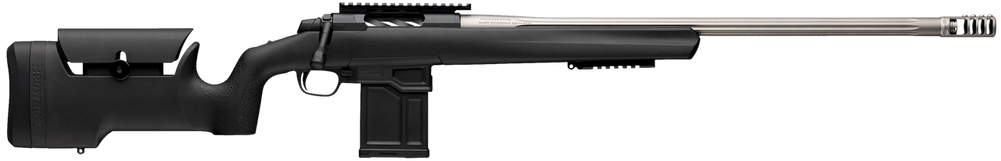Browning 036094282 X-Bolt 2 Target Max 6.5 Creedmoor 10+1 24" Satin Gray Fluted Threaded Barrel, Matte Blued Picatinny Rail Steel Receiver, Picatinny Rail Forend, Adj Comb & LOP Black Composite Stock