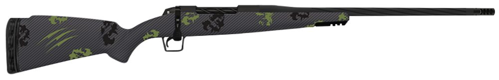 Fierce Firearms TWROG7MMBC20BF Twisted Rogue 7mm BC 20" Armour Lube Black Steel Threaded Barrel, Drilled & Tapped Steel Receiver, LR Negative Comb Forest Camo Carbon Fiber Stock