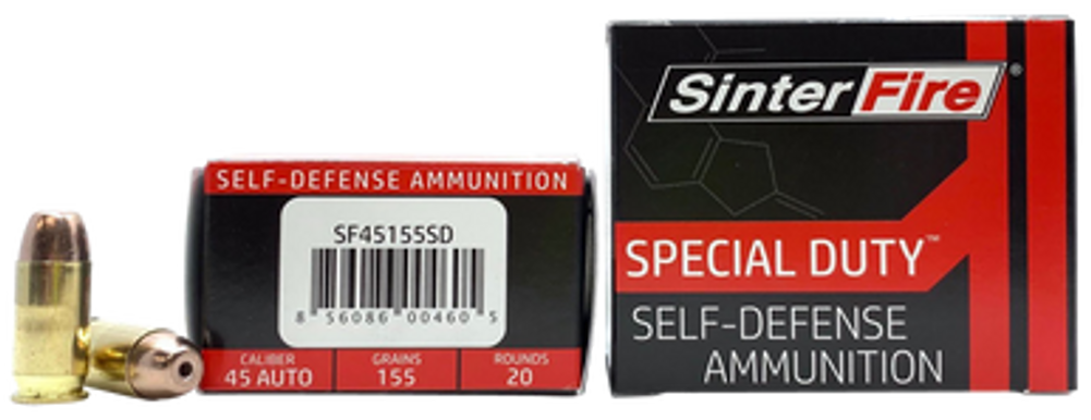 Sinterfire Inc Special Duty (sd), Sinterfire Sf45155sd  45a 155gr.hollow Point 20/10 Sinterfire Inc Special Duty (sd), Sinterfire Sf45155sd  45a 155gr.hollow Point 20/10