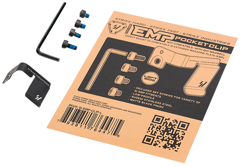 Strike Magazine Pocket Clip, Si Emp-clip-l         Emp Pocket Clip Lh Strike Magazine Pocket Clip, Si Emp-clip-l         Emp Pocket Clip Lh