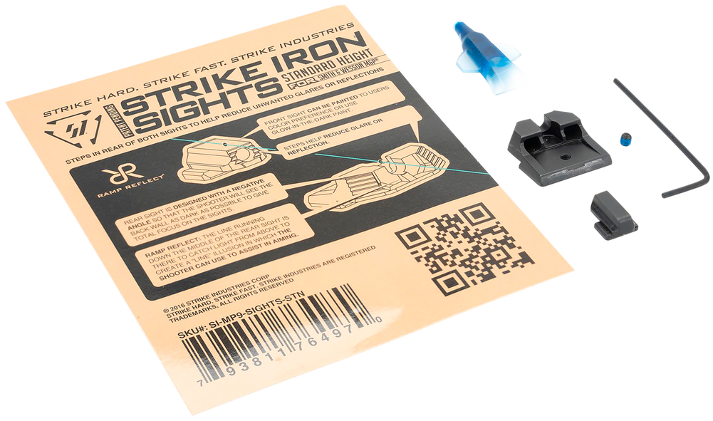 Strike Strike Iron Sights-standard Height, Si Mp9-sights-stn     M&p Frt&rear Sights