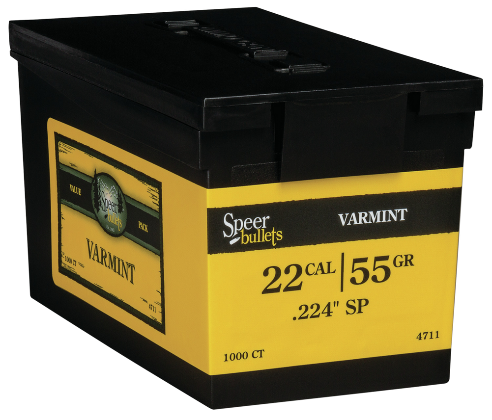 Speer Bullets Varmint, Speer 4711      Bull .224  55 Sp Vp         1000/1