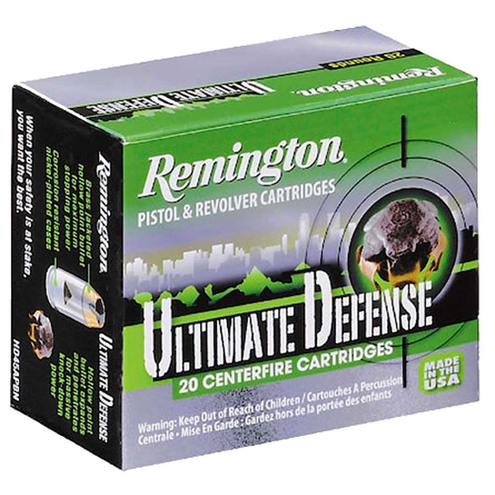 Remington Ammunition Ultimate Defense, Rem 28957 Hd40swa   Ultd 40s       165bjhp   20/25