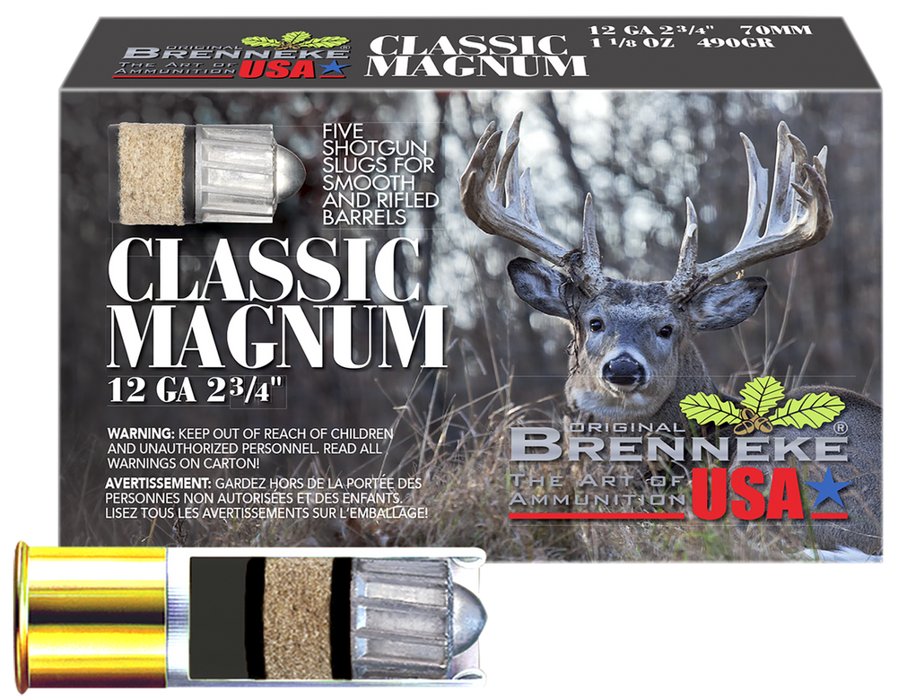 Brenneke Classic Magnum, Br Sl122clm   Cl-mag        12 2.75 Slug 11/8 5/50