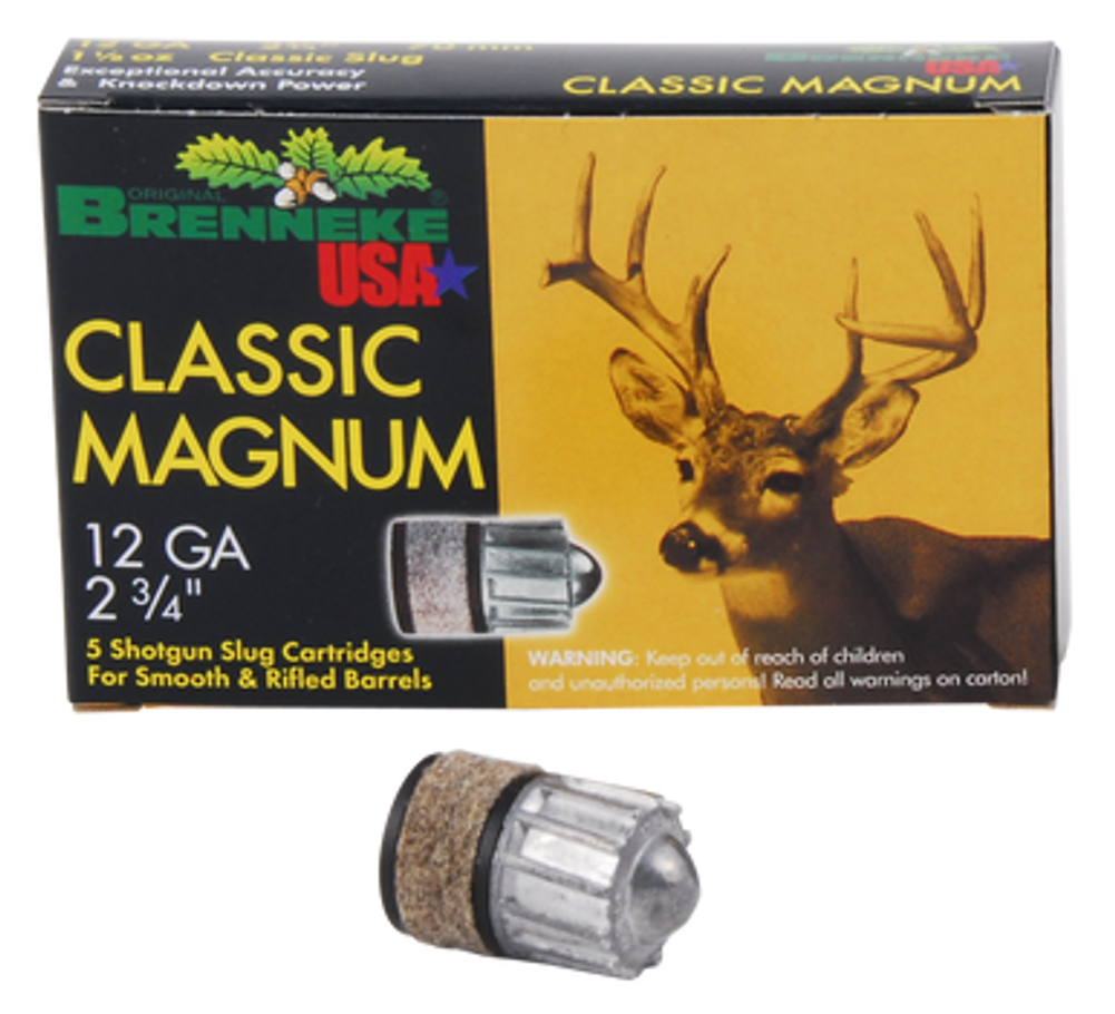 Brenneke Classic Magnum, Br Sl122clm   Cl-mag        12 2.75 Slug 11/8 5/50