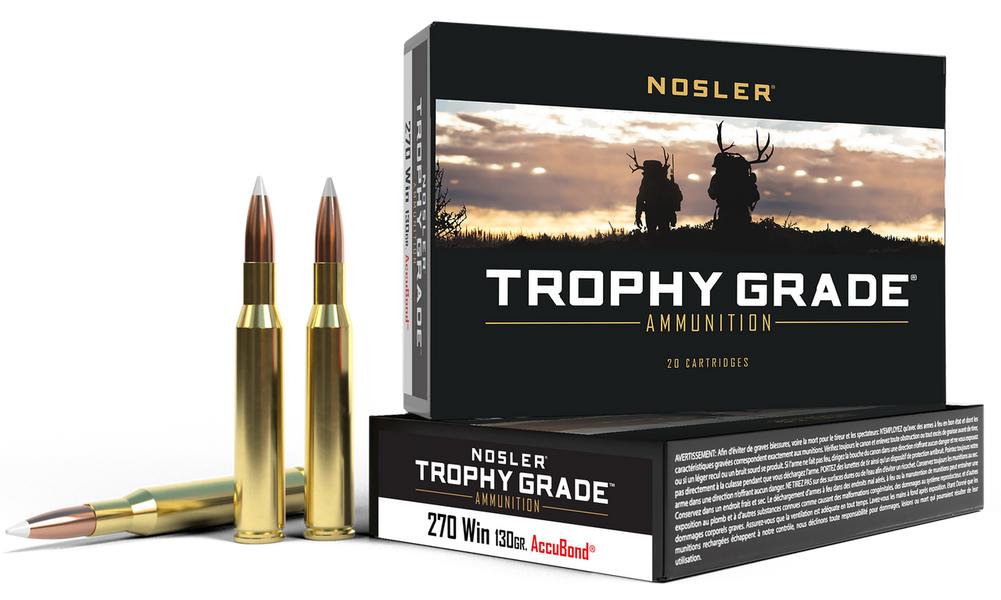 Nosler Trophy Grade, Nos 60025 Trophy 270      130 Ab             20/10