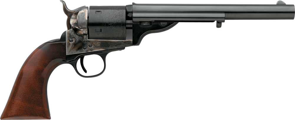 Taylors & Company 550718 1860 Open-Top 45 Colt (LC) Caliber with 7.50" Blued Finish Barrel, 6rd Capacity Blued Finish Cylinder, Color Case Hardened Finish Steel Frame & Walnut Army Size Grip