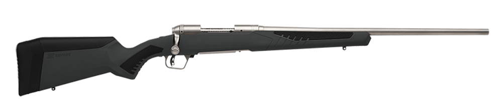 Savage Arms 57049 110 Storm 338 Win Mag 3+1 24", Matte Stainless Metal, Gray Fixed AccuStock with Accufit