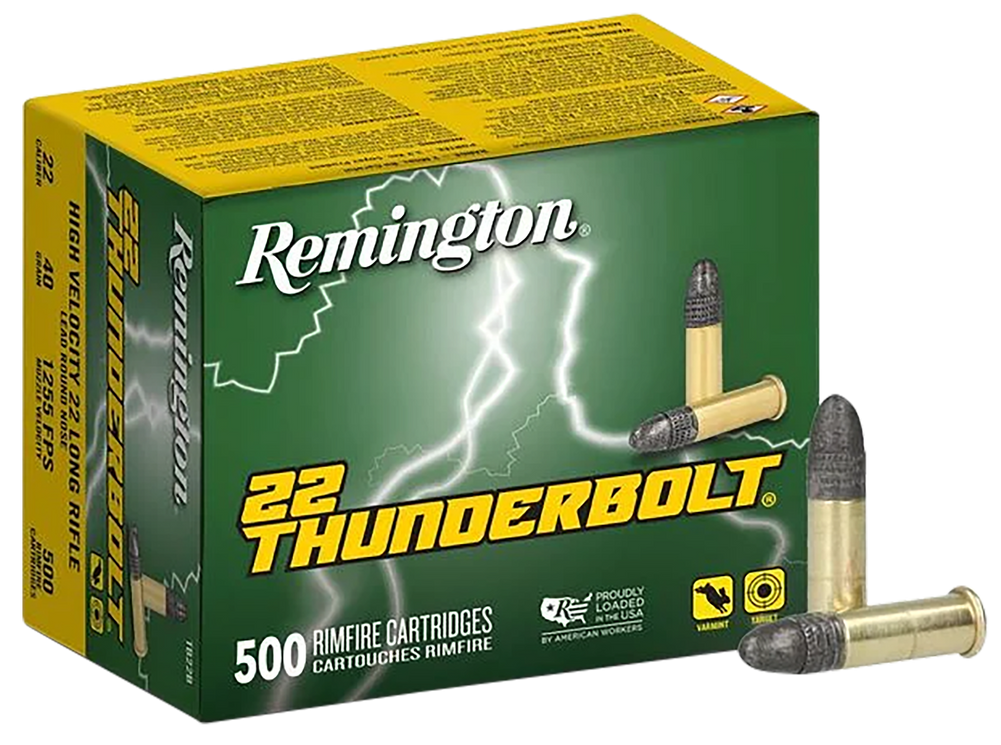 Remington Ammunition Thunderbolt, Rem.21241 Tb22b    22lr 40 Thndr Bulk       500/10