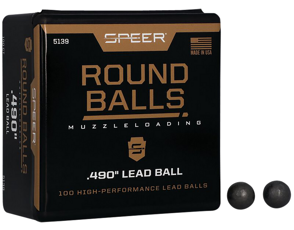 Speer Ammo Lead Balls, Speer 5139      Round Balls .490             100/5