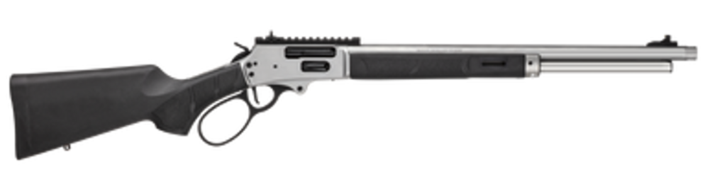 Smith & Wesson 14204 1854  45-70 Gov 6+1 20" Stainless Threaded Barrel, Stainless Steel Receiver w/Picatinny Rail, Fixed Black Synthetic Stock, Thread Protector - 180478