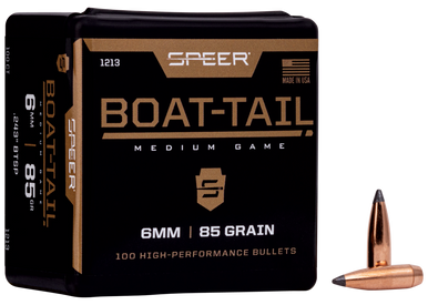 Speer Ammo Boat-tail, Speer 1213      Bull .243  85 Sptzbt         100/5