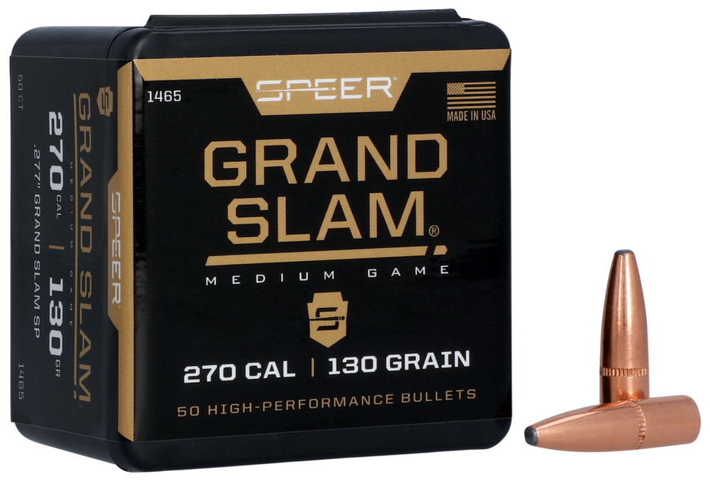 Speer Ammo Grand Slam, Speer 1465      Bull .277 130 Grandslam       50/5