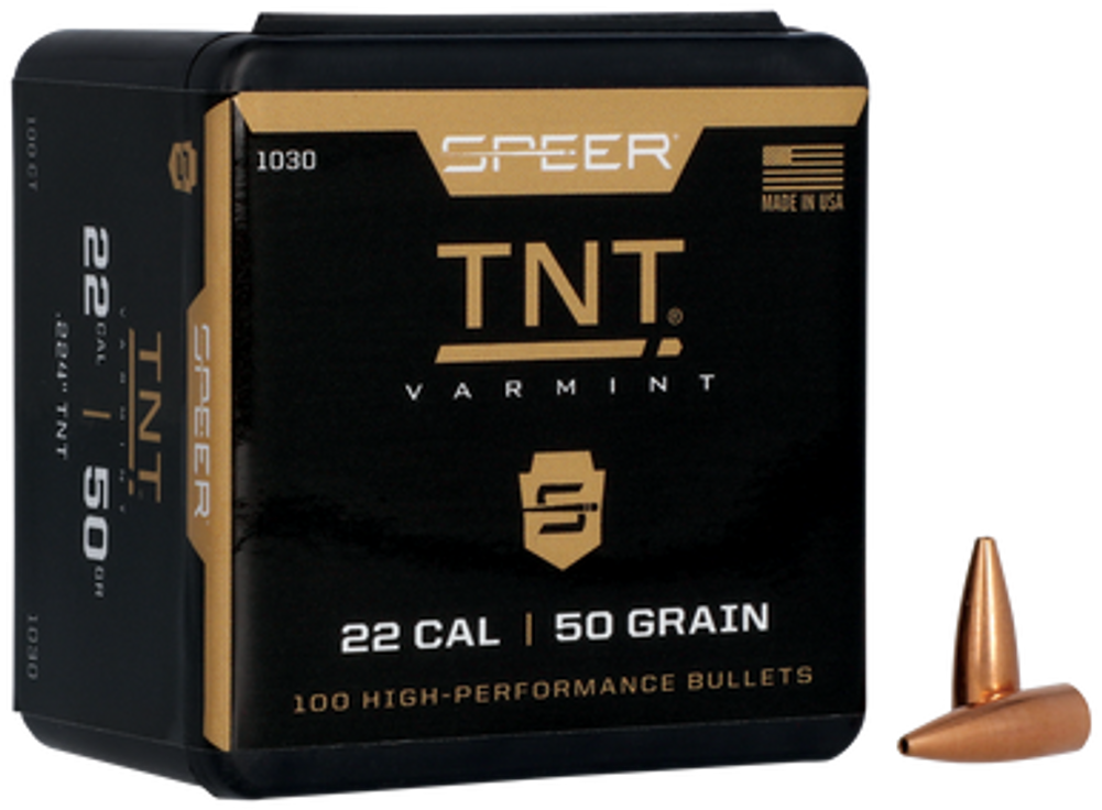 Speer Ammo Tnt, Speer 1030      Bull .224  50 Hp Tnt         100/5