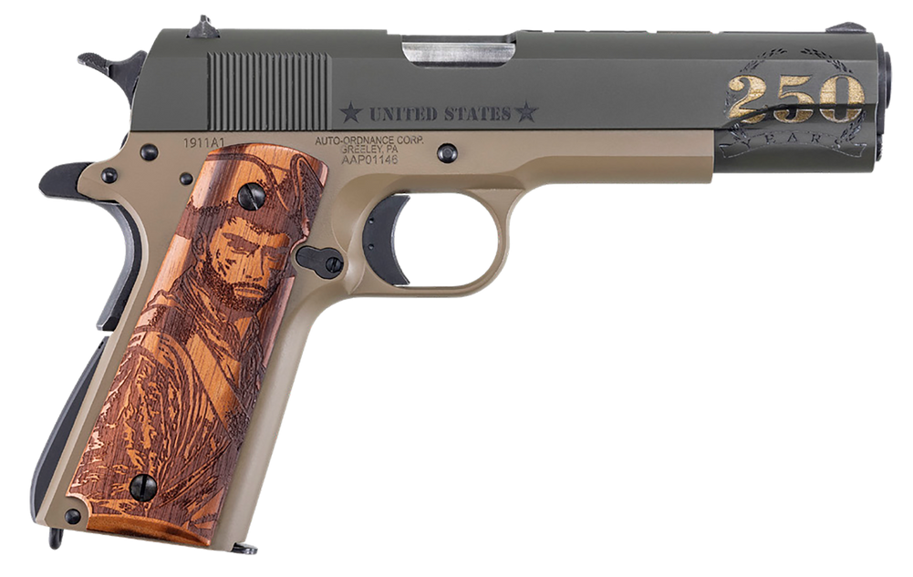 AUTO 1911BKOC15  ARMY 45ACP    5  7R 2TN/WD GRIPS - 182295