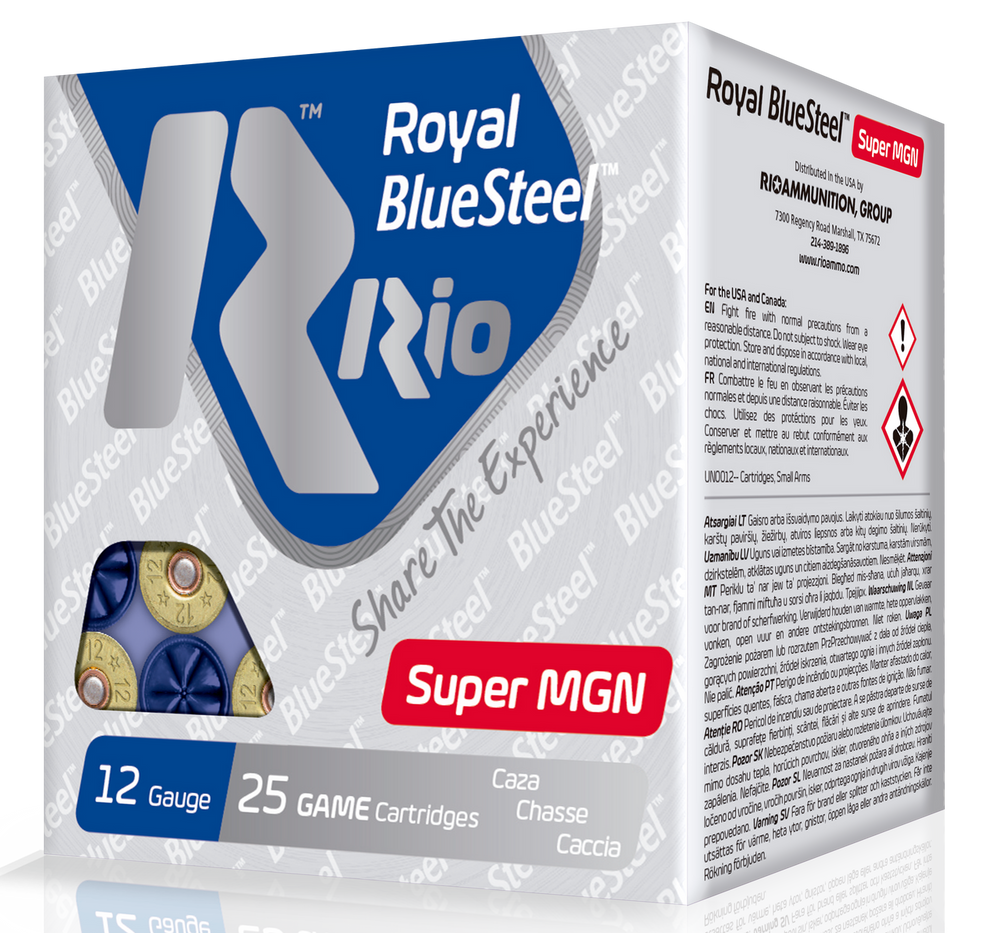 Rio Ammunition Bluesteel, Rio Rbssm402   Roy Blustl 12 3.5  2 Stl 13/8 25/10