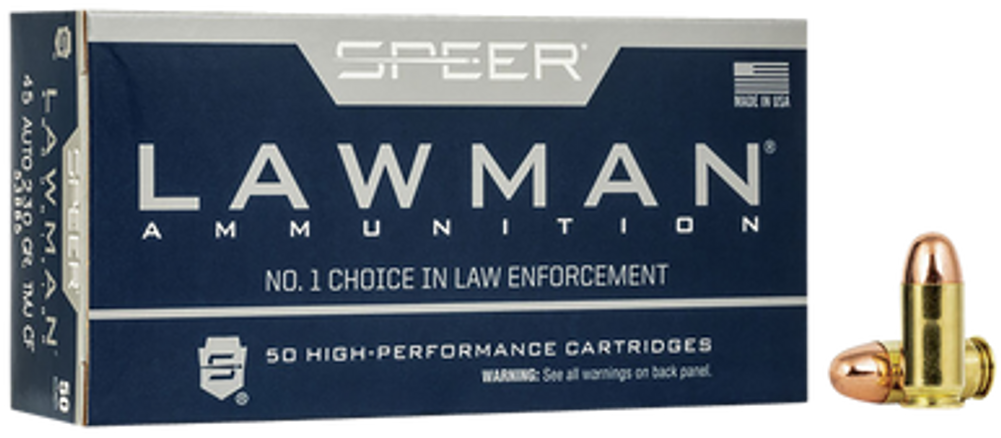 Speer Ammo Lawman, Speer 53885 Lawman Cf    45acp 230 Tmj       50/20