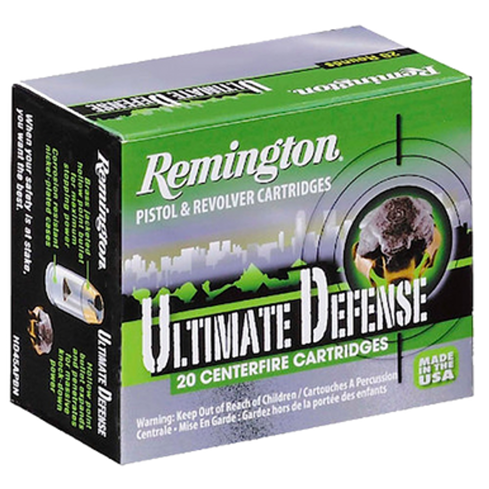 Remington Ammunition Ultimate Defense, Rem 28939 Hd40swbn  Ultd 40s       180bjhp   20/25