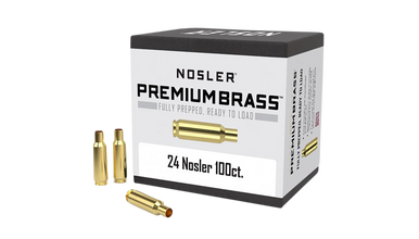Nosler Unprimed Cases, Nos 10085 Custom Brass 24 Nosler    100