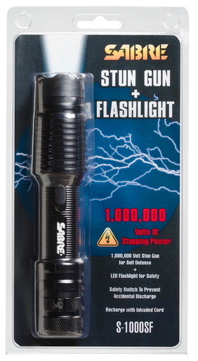 Sabre 1 Million Volt, Sec S1000sf     1mil Volt Stun Gun W/light