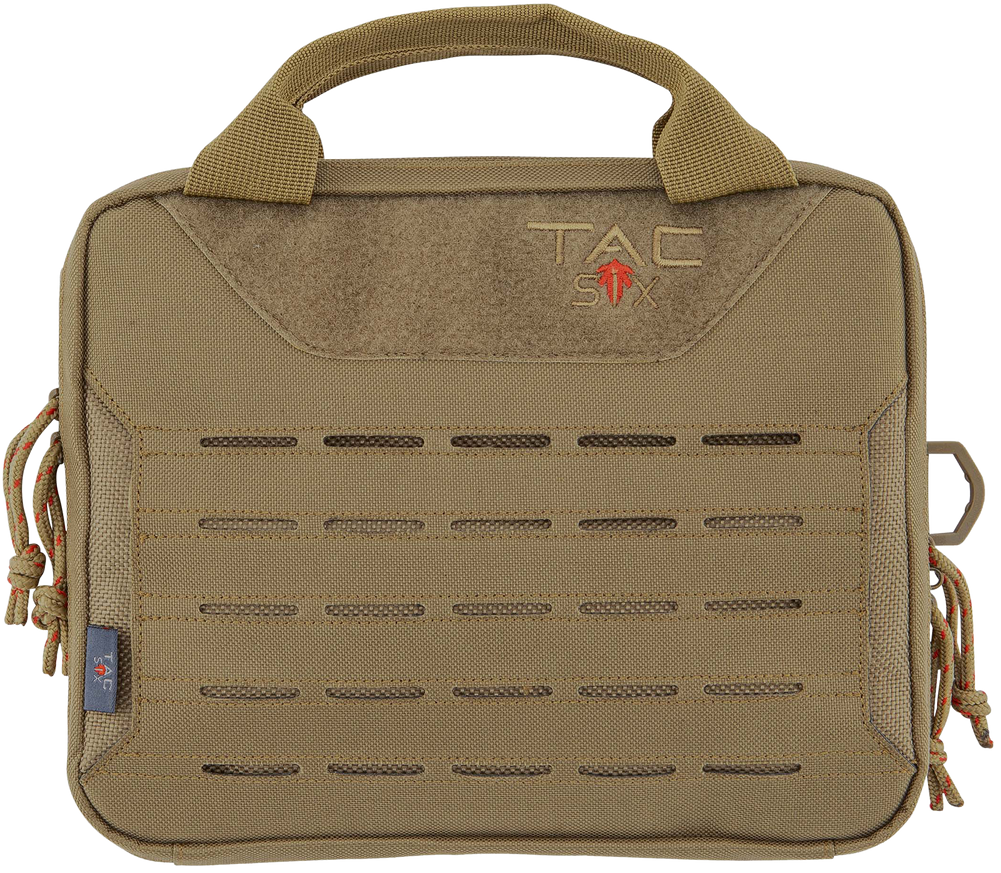 Tac Six 10816 Crew Tactical Pistol Case Coyote 600D Polyester 2 Handguns - 141332