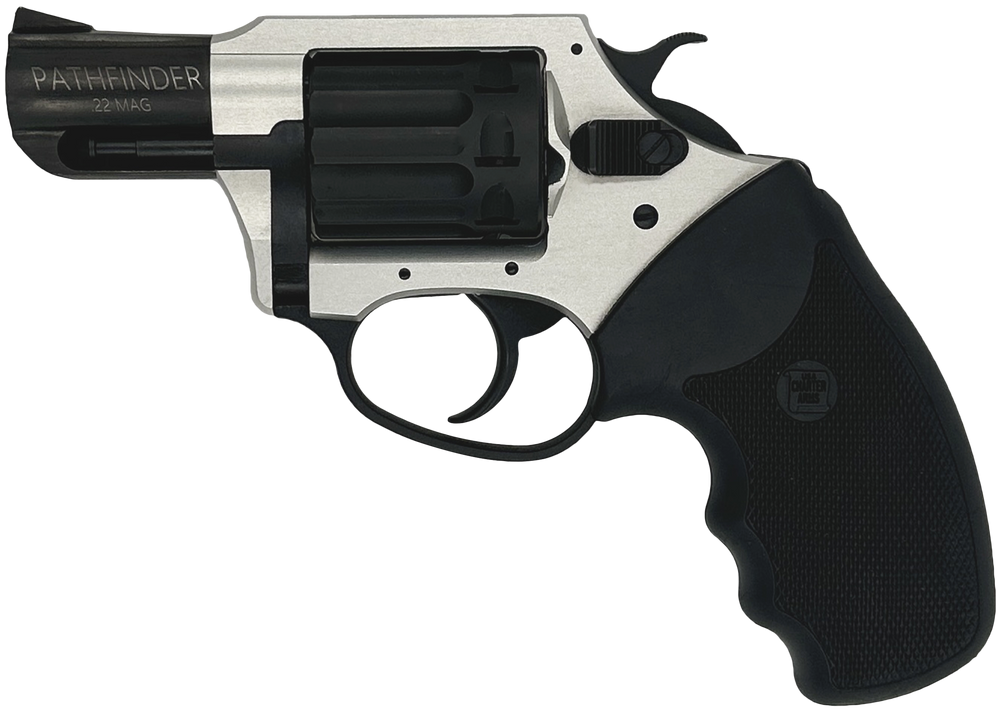 Charter Arms 52329 Pathfinder Lite 22 Mag, 8 Shot 2" Black Passivate Stainless Steel Barrel & Cylinder, Anodized Aluminum Frame w/Black Finger Grooved Rubber Grip, Exposed Hammer - 119796
