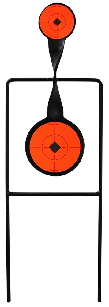 Birchwood Casey 46221 World of Targets Sharpshooter Rimfire Pistol/Rifle AR500 Steel Black/Orange Bullseye Illustration Impact Enhancement Motion - 23466