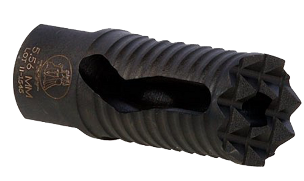 Troy Ind SBRAMED05BT00 Medieval Muzzle Brake Black Steel with 1/2"-28 tpi Threads & 2.25" OAL for 5.56x45mm NATO AR-Platform - 60518
